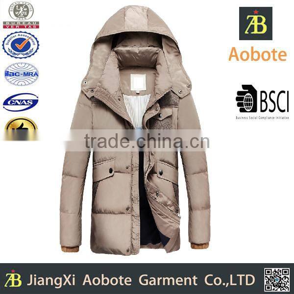 2015 OEM Service Man Warm Short Down Coat With Hoody