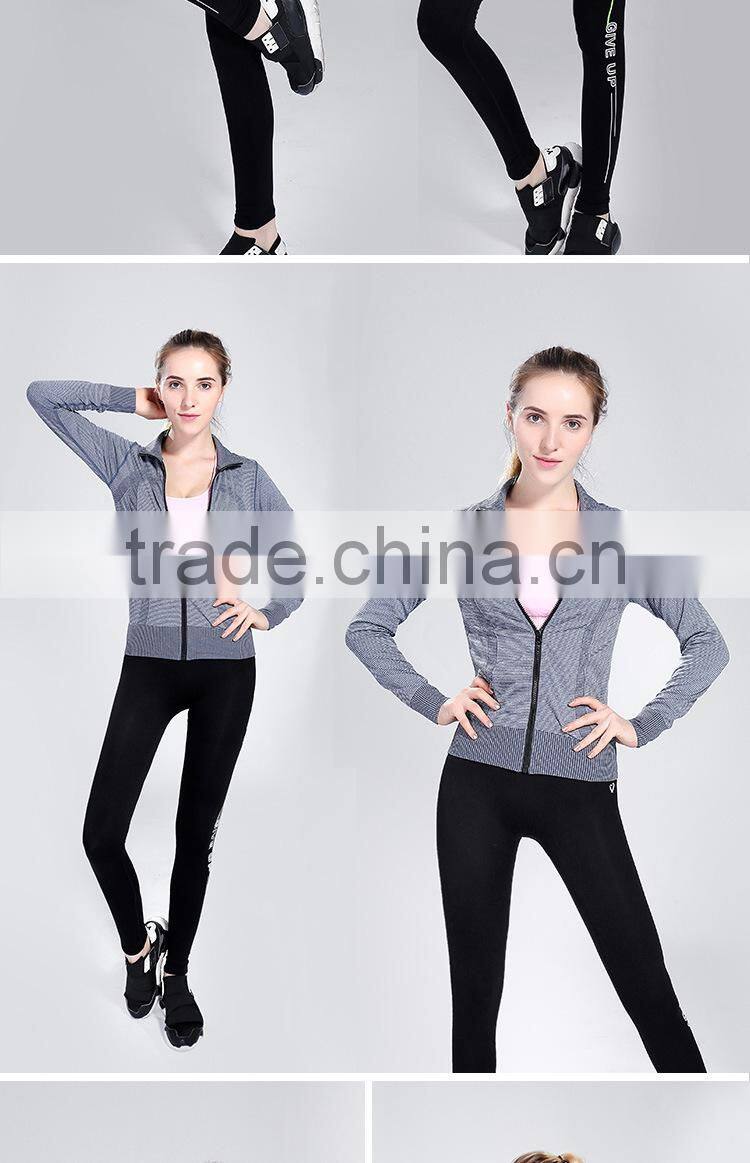 2017 yoga apparel wholesale poloyester and spandex blank yoga wear women yoga set