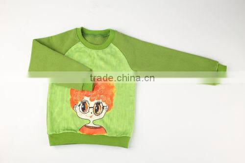 children printing raglan sleeves baby girl sweater