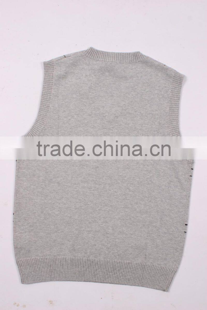 High Quality Plain Grey V Shape Sweater