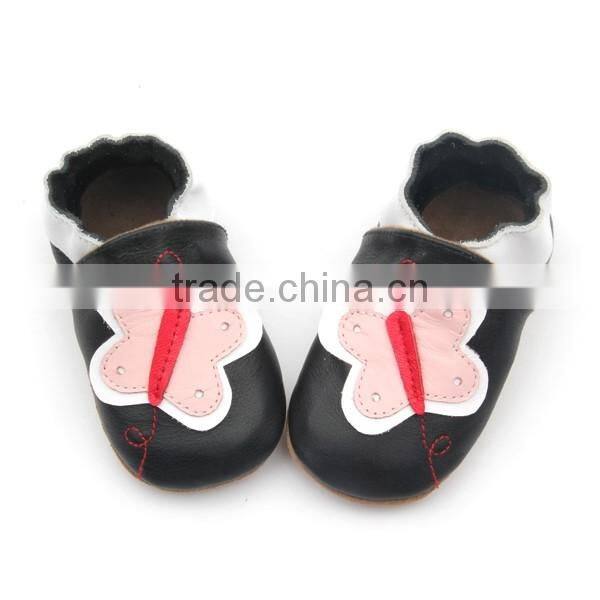Wholesale breathable popular lovely soft leather baby shoes