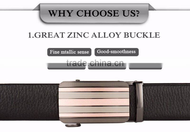 Wholesales Custom Logo Zinc Alloy Buckle Genuine Leather Belt For Men