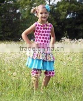 2016 easter outfits girls polka dots and chevron dress and pants cute easter clothing toddle girls outfits hot sale spring sets