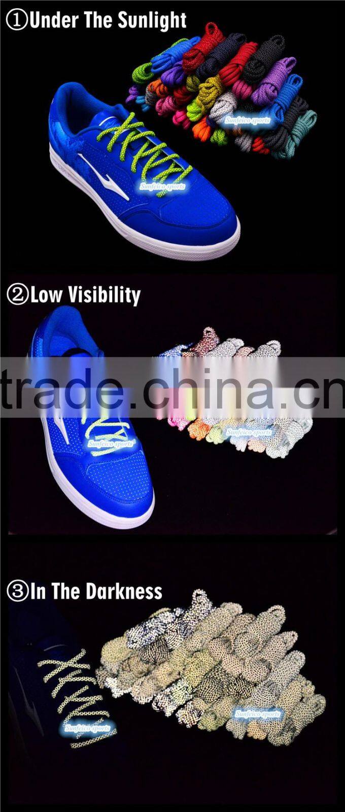 Professional Customized 6mm Reflective Rope Lace Manufacturer Shoelaces for Wholesale - Sneakers Laces In Stock Fast Deliver