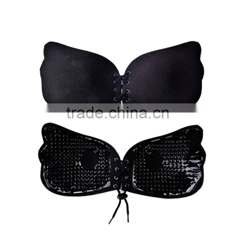 Summer women Invisible Strapless Self Adhesive Backless Silicone Push up Bra