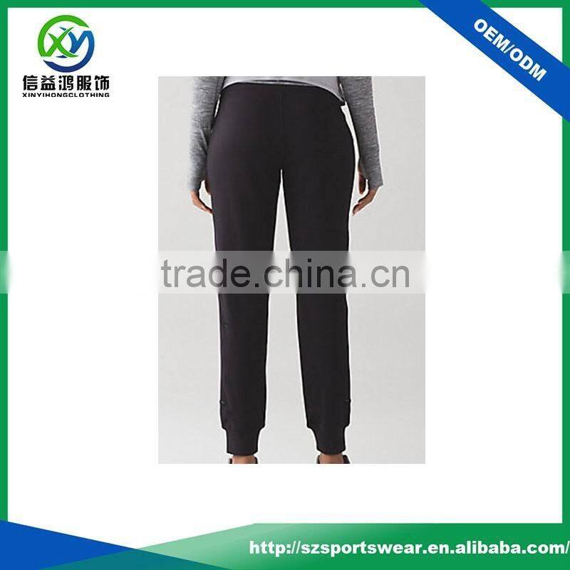 OEM custom made high quality 100% polyester women jogger pants sports wear running pants