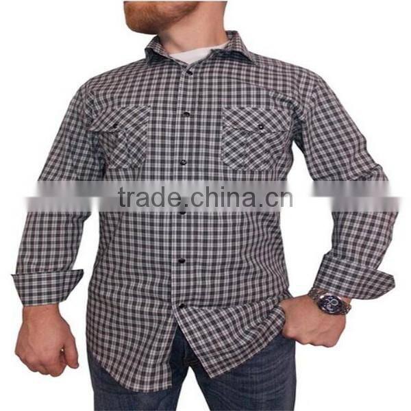 2016 new wholesale Long Sleeve Plaid Formal Casual custom mens casual dress shirts