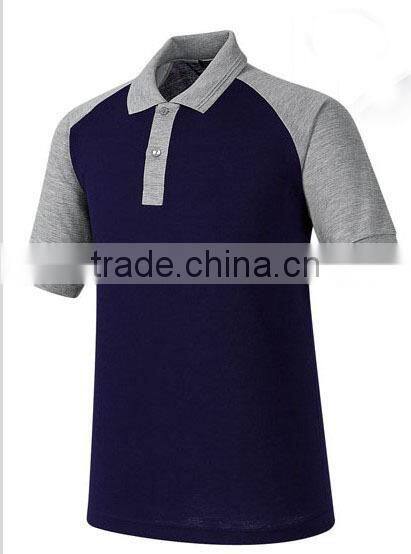 two colors combination short sleeve polo shirt