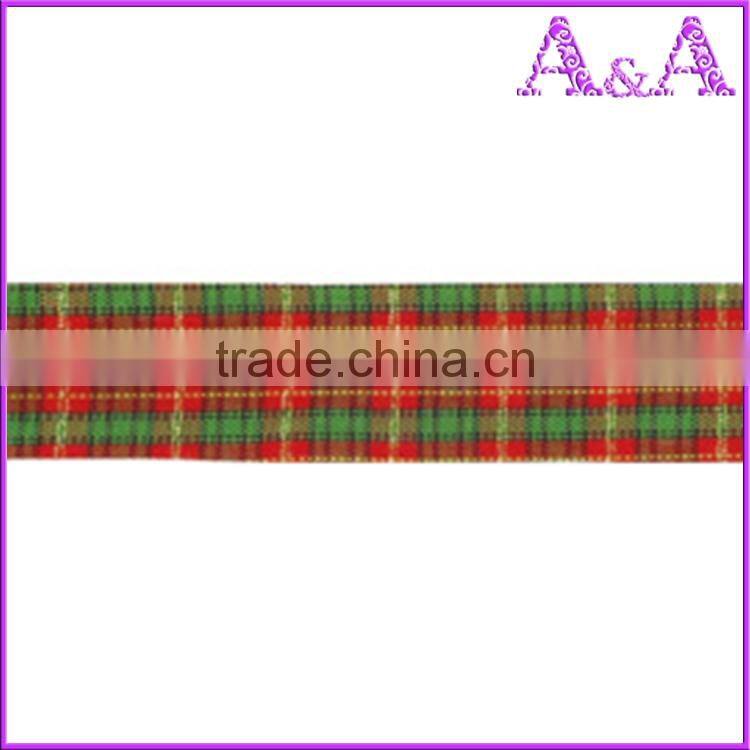 Good quality wired fancy decorative Christmas ribbon