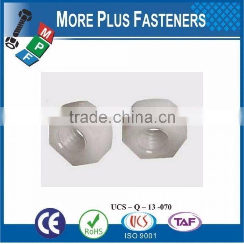 Made in Taiwan Transparent or Colored Nylon Plastic Hexagon Nuts