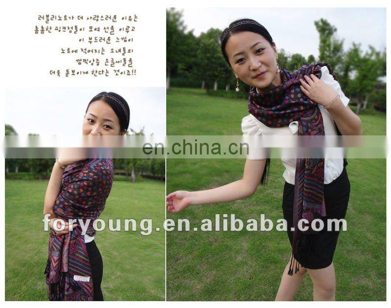 2012 fashion polka dot shawl pashmina wholesale