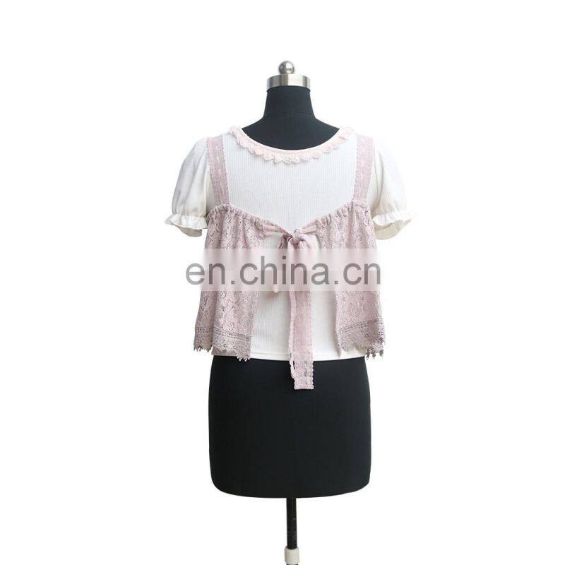 lace two piece latest design lace tops and blouse for lovely girls