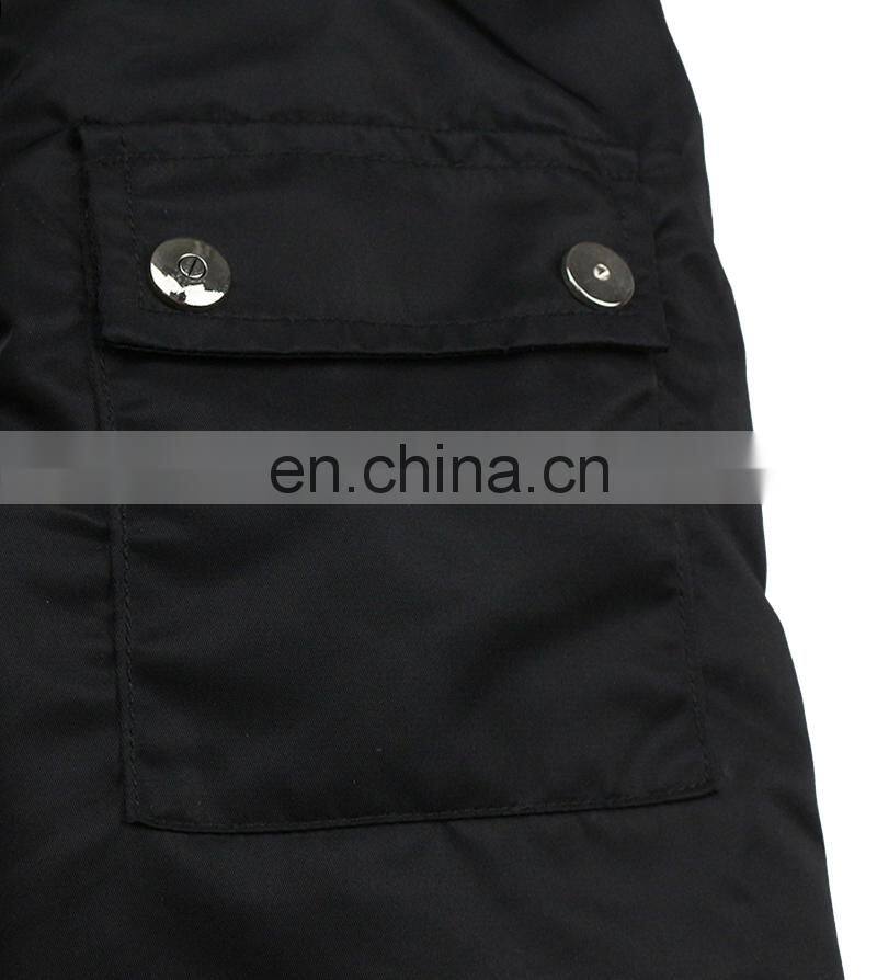 Custom Nylon Plain Black Flight bomber jacket mens with patches