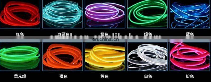 2018 Car EL Wire 10 Color selected 3M 2AA battery inverter decor Led thread sticker indoor decals accessory Flexible Neon Light