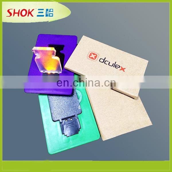 2015 Promotional plastic fashionable mini credit card light