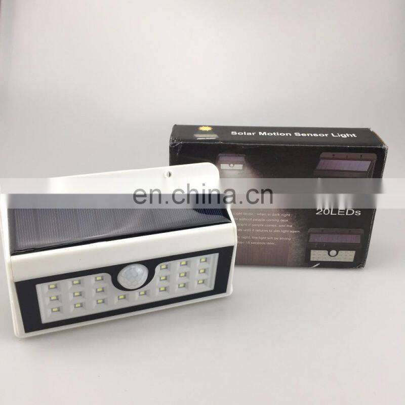 Solar Lights Bright 20LED Solar Power Led Security Lights with Motion Sensor Wireless Waterproof Wall Lights