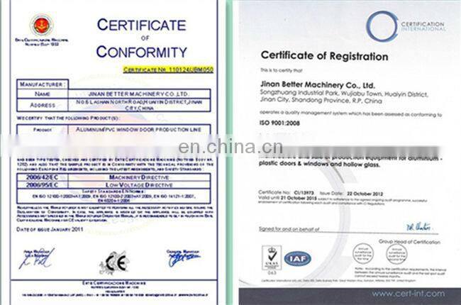 45 degree cutting glazing beads plastic window and door machine