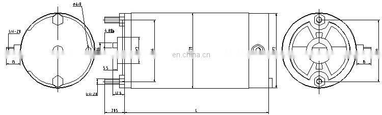 OD 78 mm 2200 rpm brushed 12v dc motor high speed permanent magnet motor BMM400