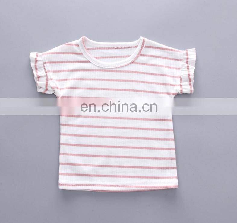 New Fashion Wholesale price Baby Girl Clothing Set Stripe Top And Bid Pants  Set
