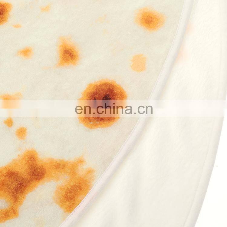 Burritos Wrap Throw Blanket Tortilla Blanket Round Food Blanket 71Inch