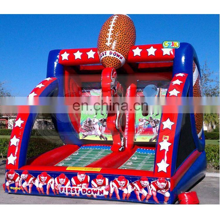 commercial inflatable air football toss shot target game kit for sale