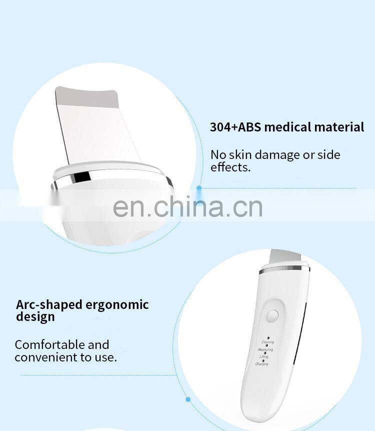 Mini skin scrubber facial ultrasonic scaler for beauty