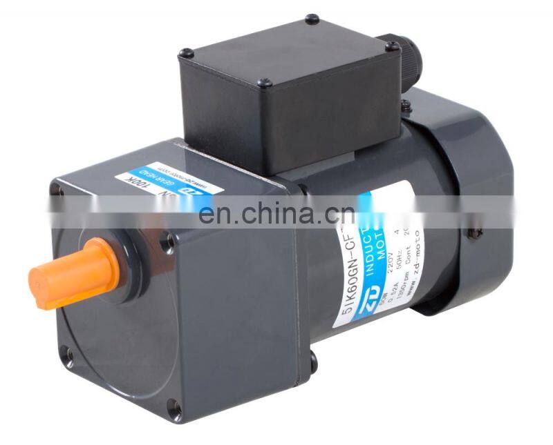 ZD 60W AC Single Phase 220V Induction Gear Motor for Face Mask Making Machine 5IK60GN-C/5GN7.5K