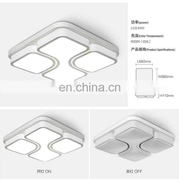 modern minimalist Square LED Ceiling Living Room Light warm ceiling lighting for home