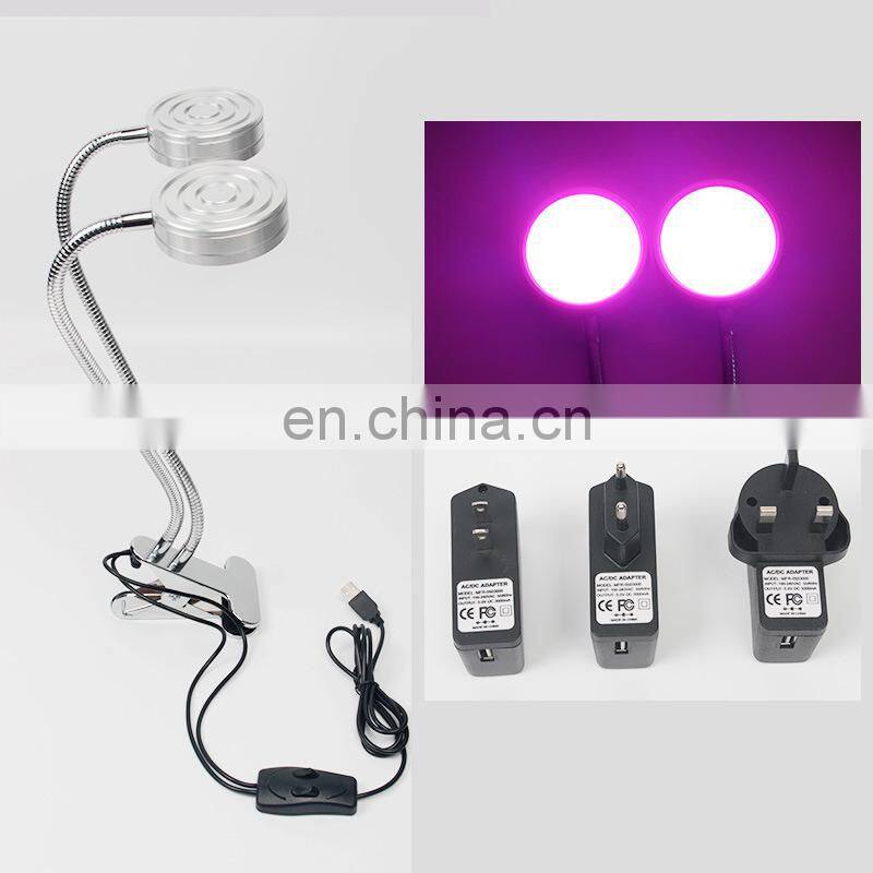2018 NEW Desk Lamp Clamp Light Source Changeable Plant Flexible Neck LED Grow Light for Hydroponic and Indoor Plants