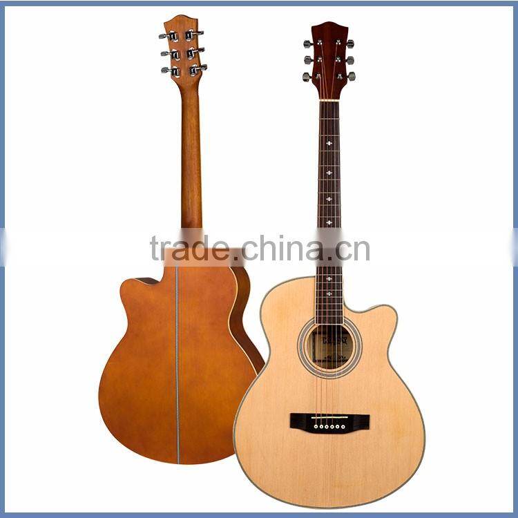 fully handmade solid wood archtop style gypsy guitar