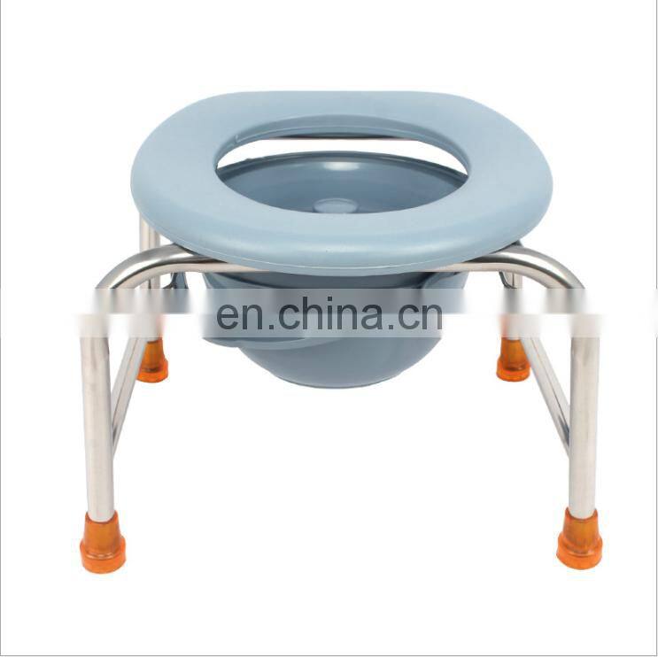 Simple and lightweight stainless steel toilet chair ultra high load-bearing disabled toilet Commode Chair