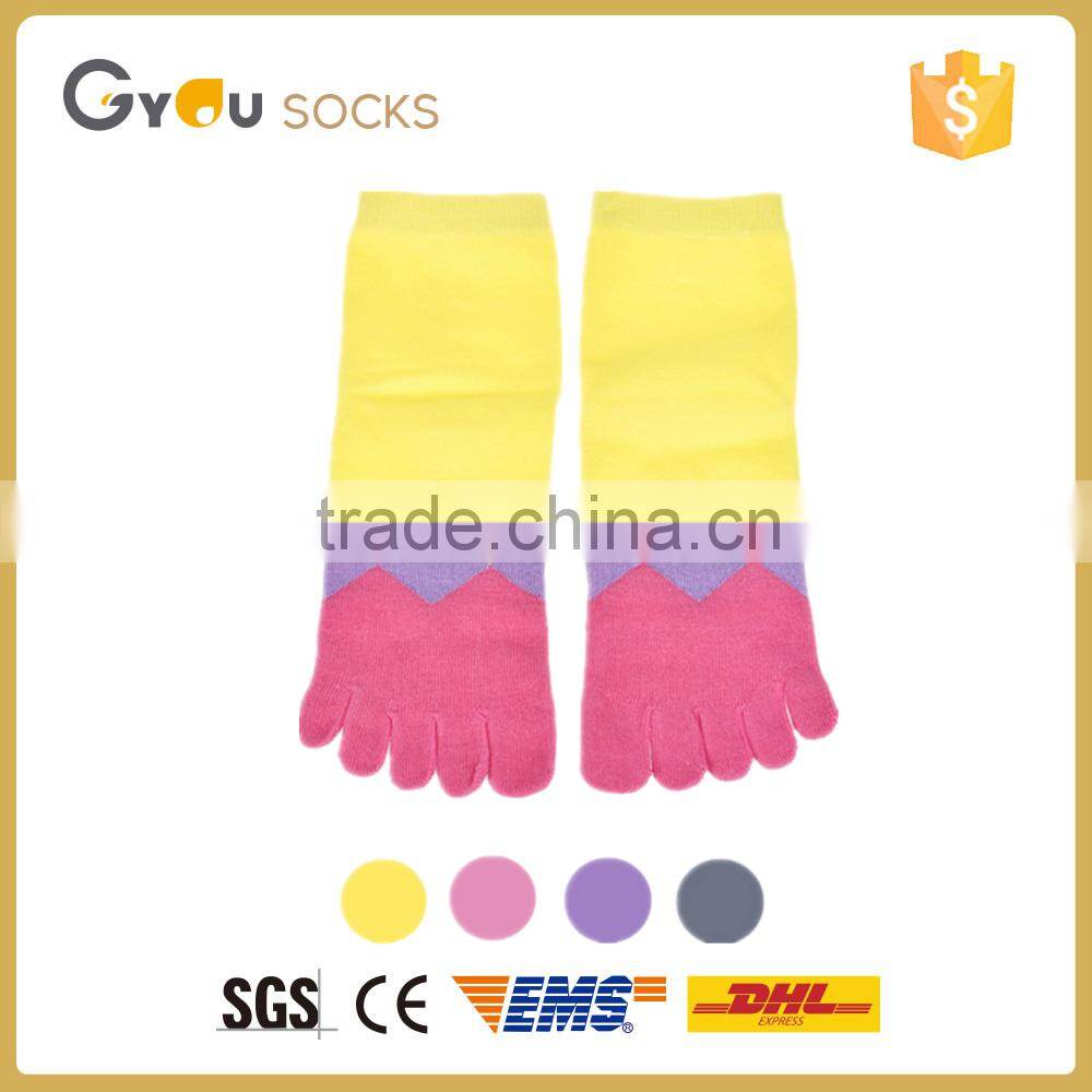 New Fashion 1Pair Women Girl Socks Cotton Five Fingers Toe Ankle Socks Candy Colors High Quality
