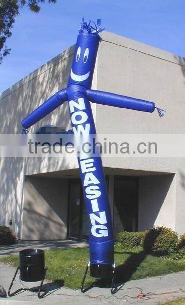 custom advertising slogan single leg inflatable air dancer