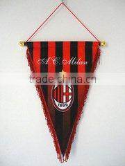 satin double sided printing , tow layers with Tassels, Hanging Flag or silk banner