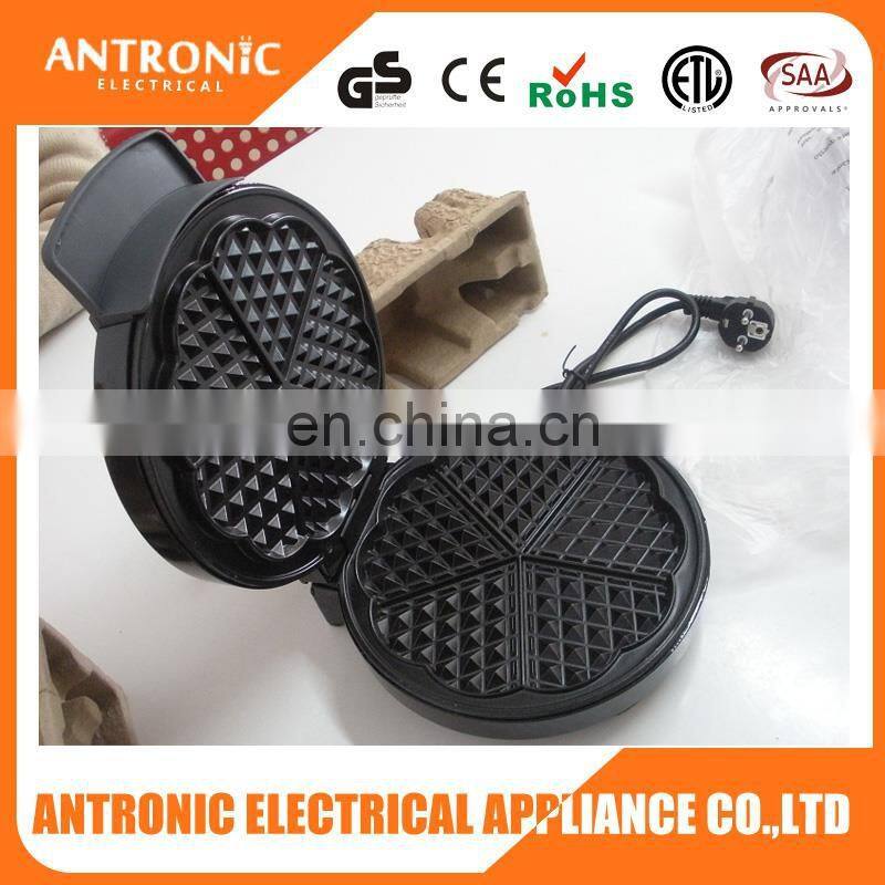 Hot sales double flat non-stick coating waffle maker electric with CE/ROHS/LFGB