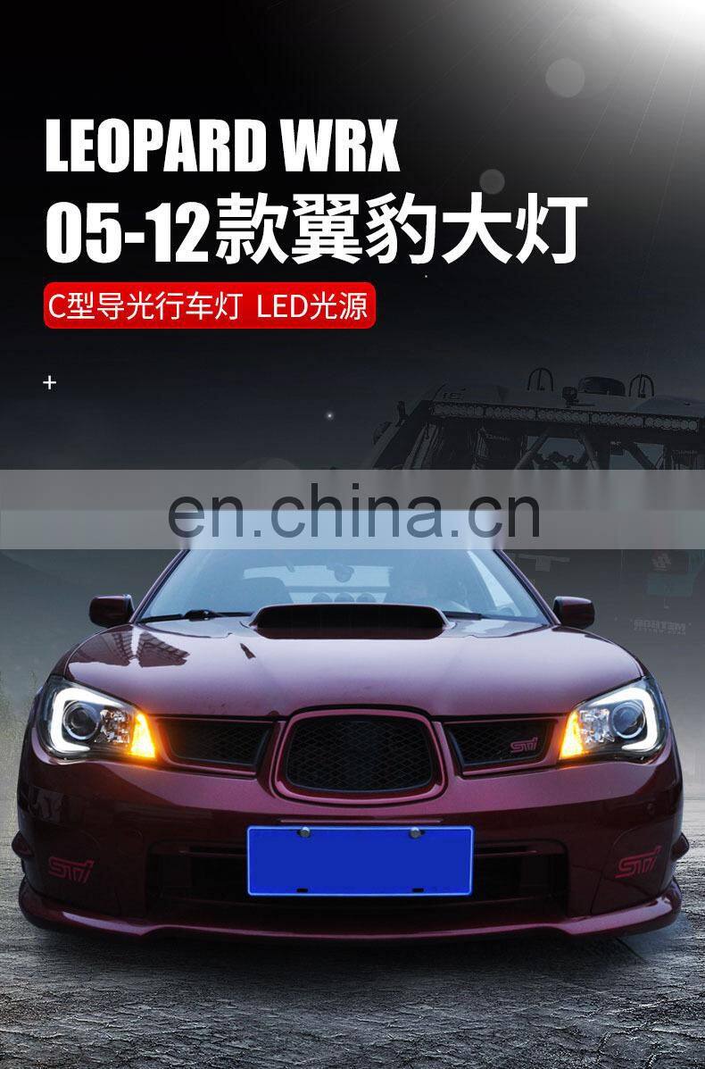 C Style DRL High bright Tuning Headlamp for 9th Subaru WRX 2005-2008