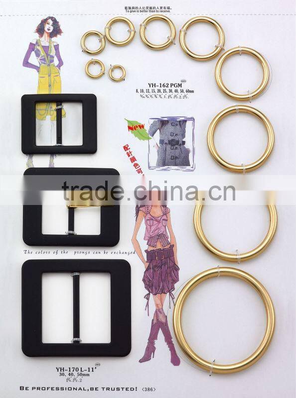 50mm Matt Gold Plastic O Ring Belt Buckle