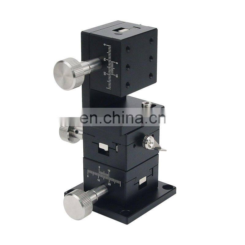 LWD4040 XYZ 40x40mm Trimming Platform Dovetail Manual Sliding Table For CCD Position Lab Optical