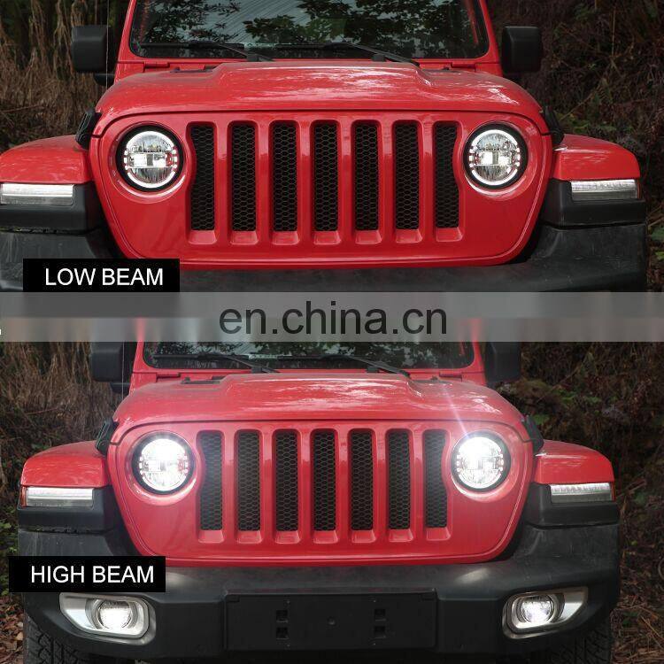 high-low beam 7 inch led headlights for jeep for wrangler jk J370