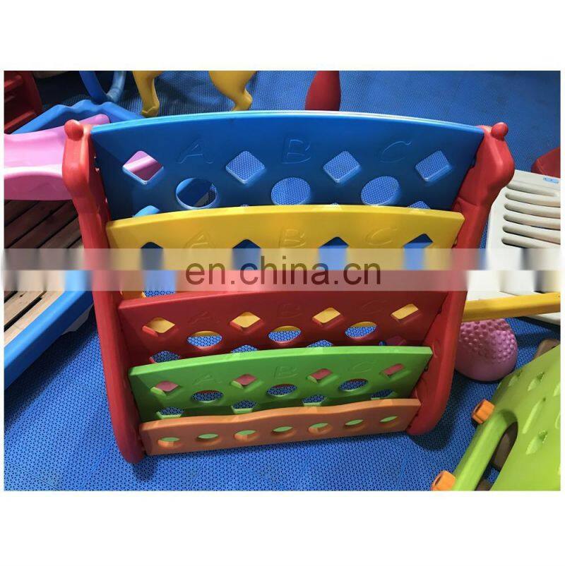 4 Layer Book Rack Movable Bookcases Kids Plastic Bookcase