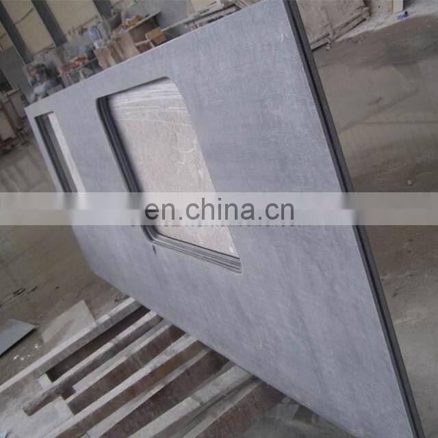 Granite prefab double sink vanity top