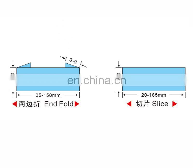 US3100 Automatic hot cold blade knife garment woven fabric label cutting and folding machine, textile ribbon cut fold machinery