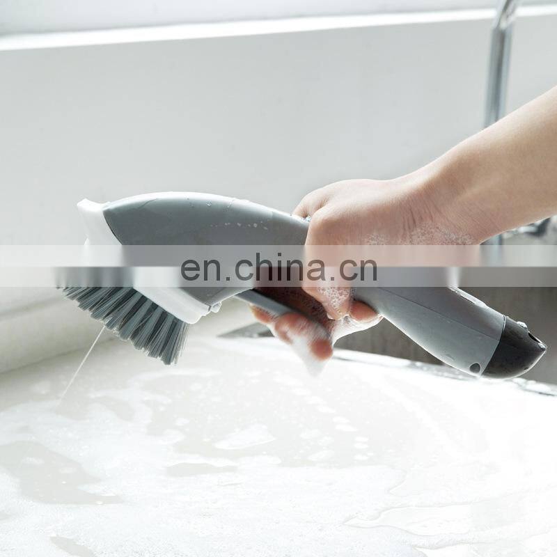 Multifunctional Kitchen Bathroom Cleaning Brush Automatic Liquid Addition Long Handle Ceramic Tile Wall Gap Brush Home Tools