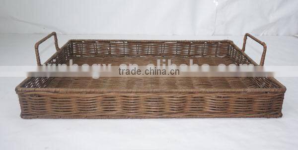 handmade rectangular wicker tray