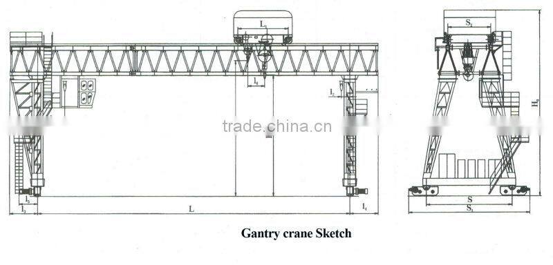 heavy lifting machinery container gantry crane 200t