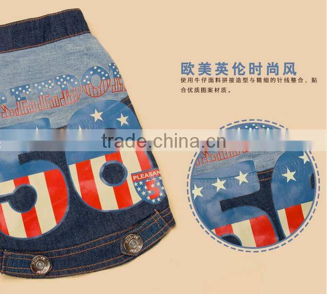 cowboy mix color dog outfits pet dog clothes for Teddy