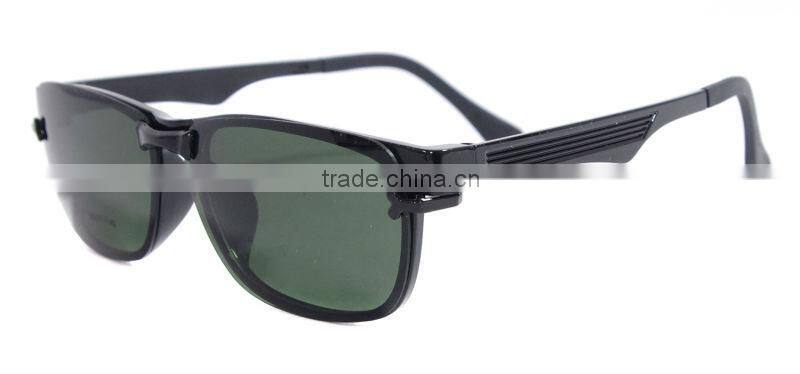 Big Full Rim TR90 UV400 Vision Sunglasses and Clip On Polarized Sunglasses For Adult