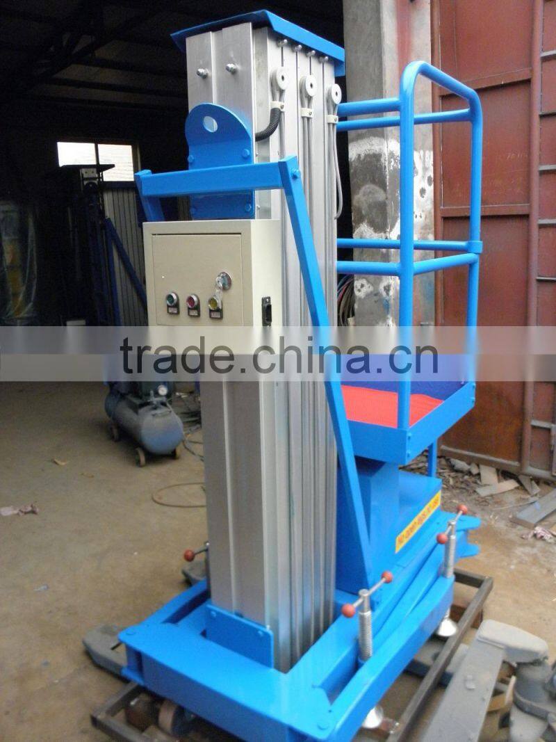 10m aluminum alloy mast Single boom Lift/mobile boom lift