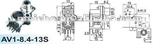 Mini female 12v to 220v single audio converter jack