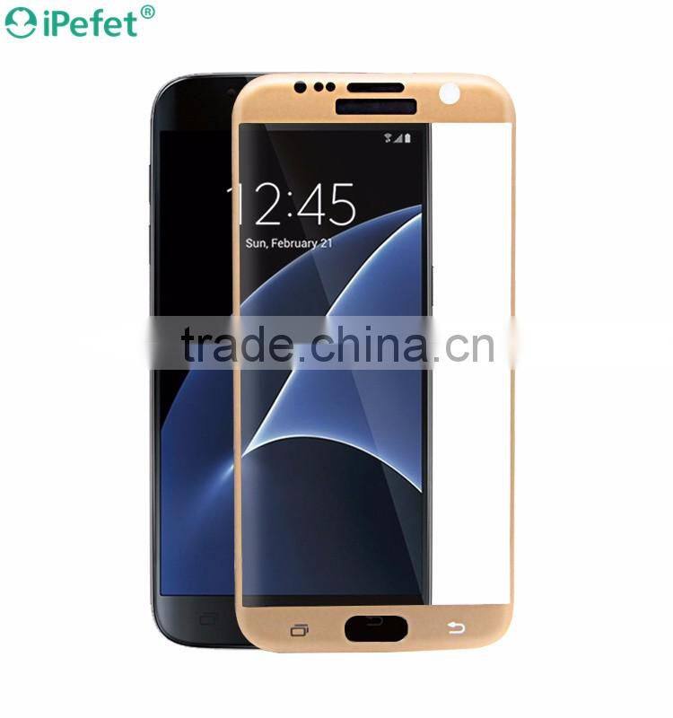 High Quality Curved Full Protector Anti-Fingerprint Tempered Glass Screen Protector For Samsung Galaxy S7 Edge